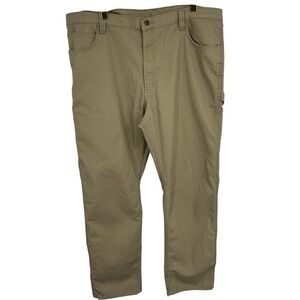 RURAL KING Mens Tan Carpenter Work Pants Size 44x32 Utility Pockets Cotton Blend
